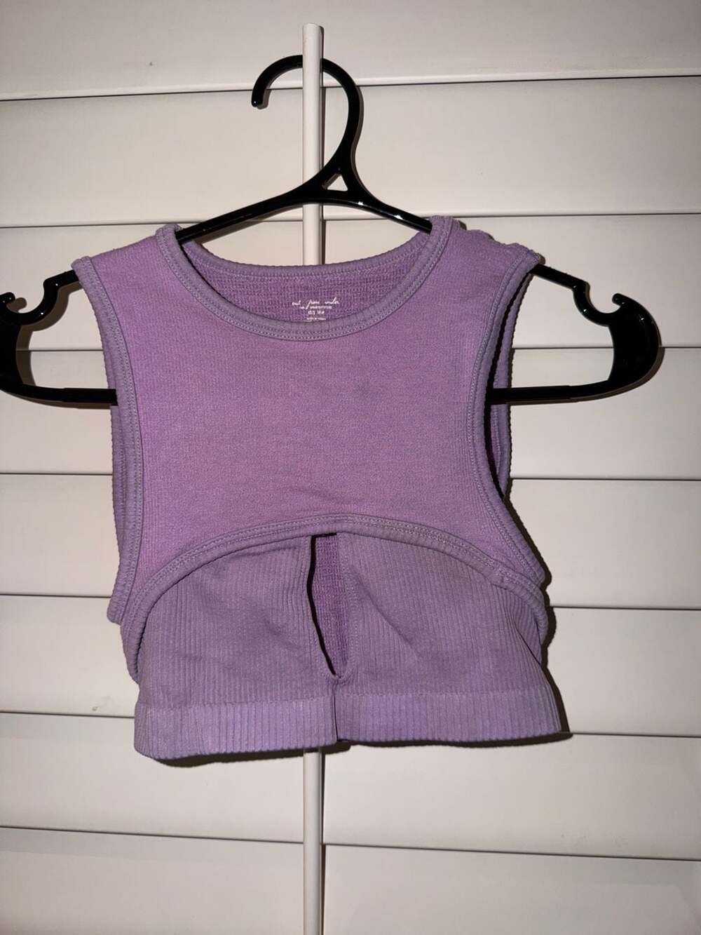 XS- Out From Under Urban Outfitters Ribbed Cutout Crop Tank Top Purple